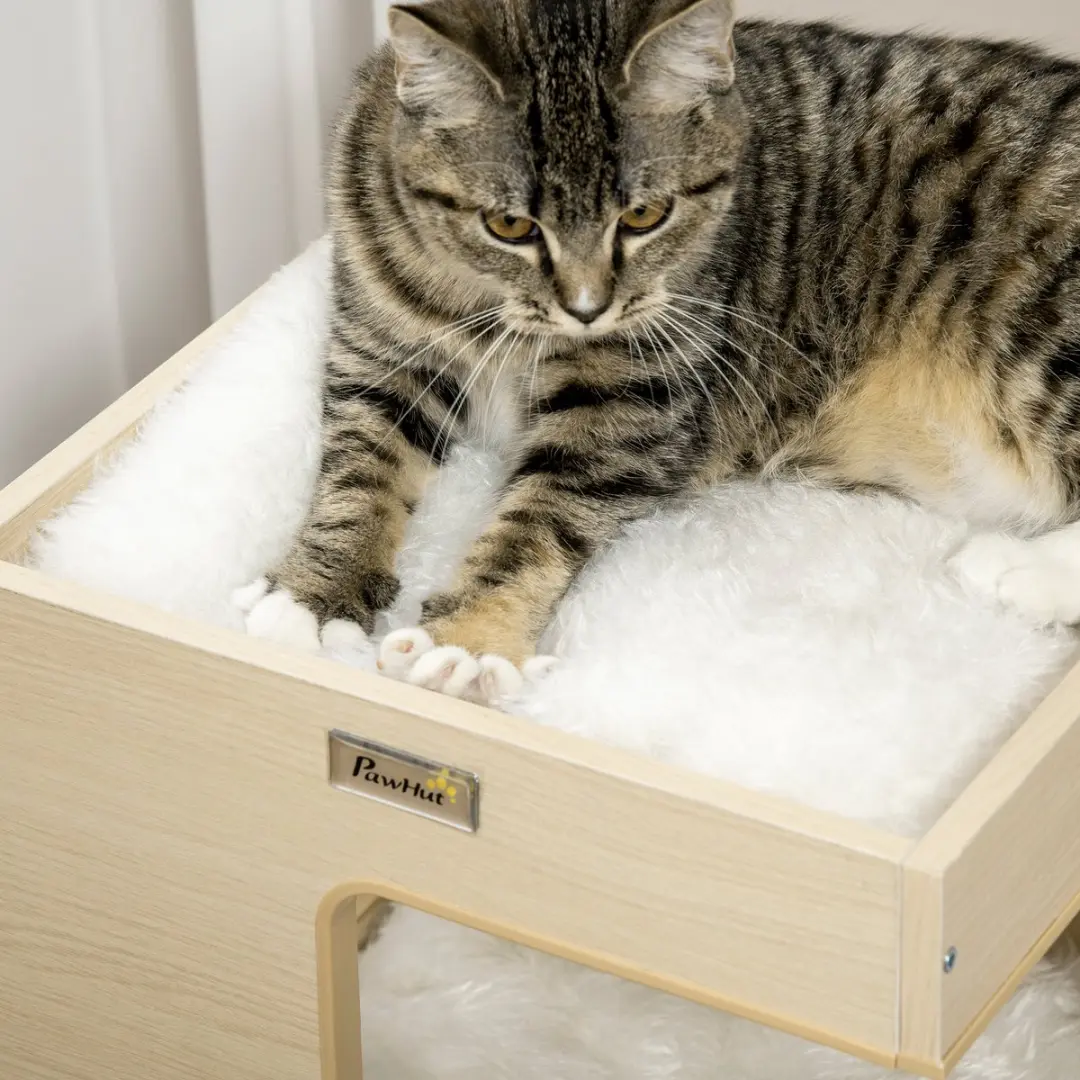 Pawhut Kattenhuis D30-591V00 - Eiken