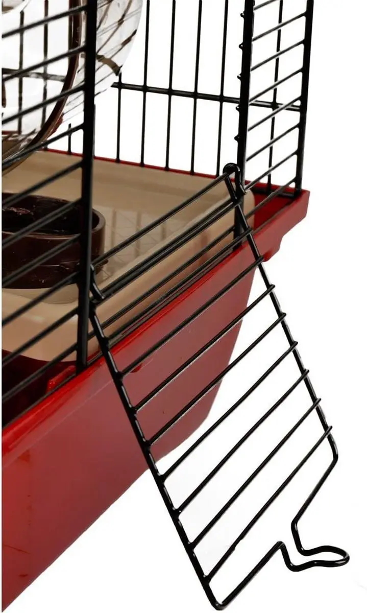 Flamingo Enzo 3 Hamsterkooi - 41,5x28,5x48,5cm Rood