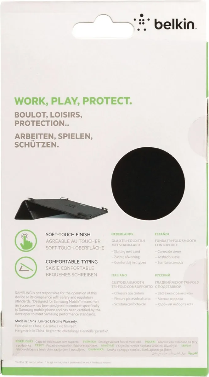 Belkin Tri-Fold Cover Samsung Galaxy Tab 3 7.0 - Zwart - afbeelding 6 van 6