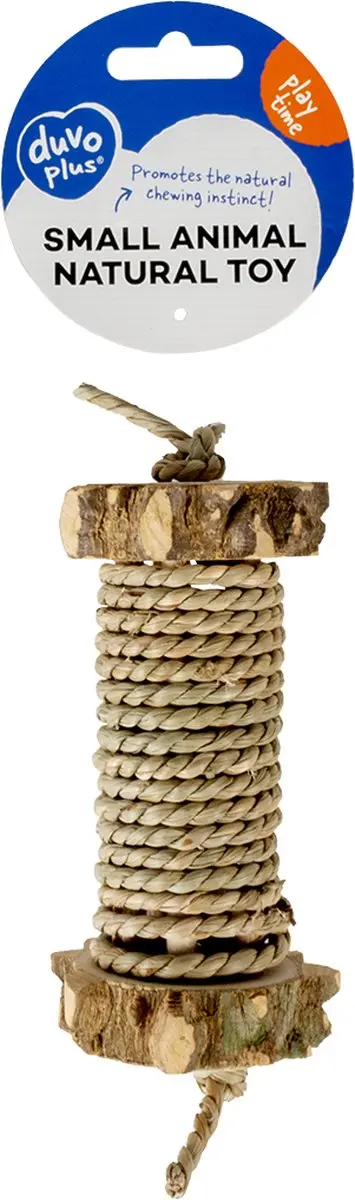 DuvoPlus Houten Knaagrol 18x5x5cm - Meerkleurig