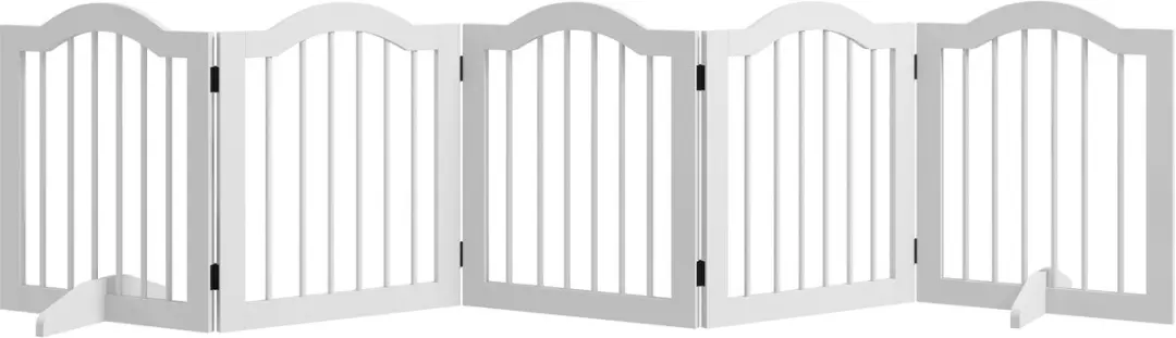 Pawhut Huisdierenhek MDF 254,5x29,5x61cm Wit