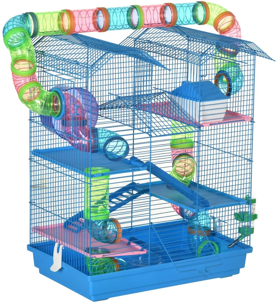 Pawhut Hamsterkooi Blauw