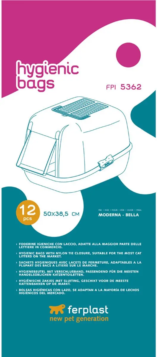 Ferplast Kattenbakzakken Bella FPI 5362 - 12 Stuks