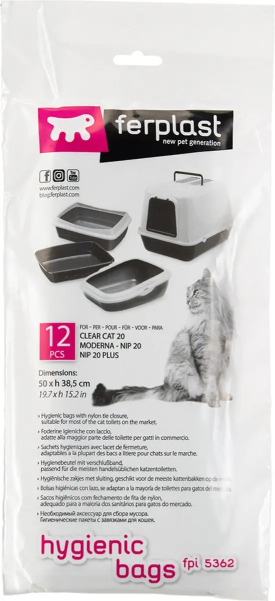 Ferplast Kattenbakzakken Bella FPI 5362 - 12 Stuks - afbeelding 6 van 6