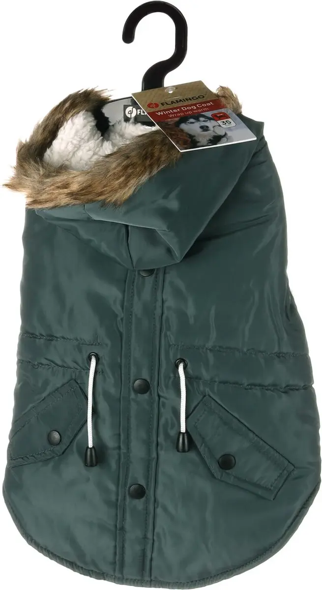 Flamingo Kimo Honden Winterjas Groen XS