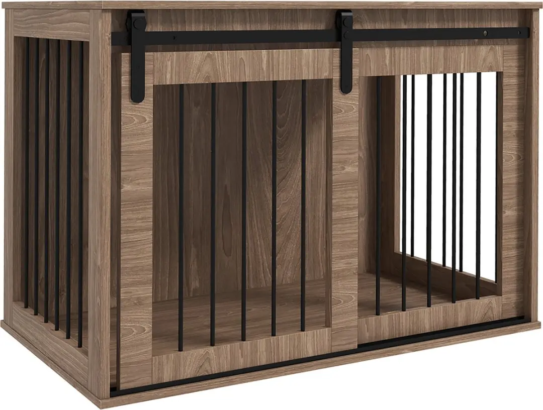 Pawhut Hondenkooi 98x58x61cm - Bruin