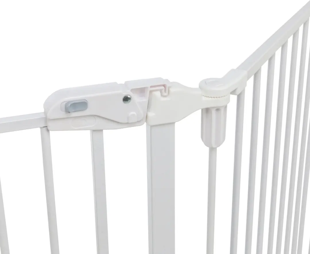 Trixie Afsluithek met deur 5-delig Metaal Wit 62,5-300x76,5cm - afbeelding 2 van 4