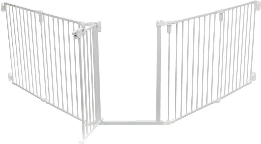 Trixie Afsluithek met deur 5-delig Metaal Wit 62,5-300x76,5cm
