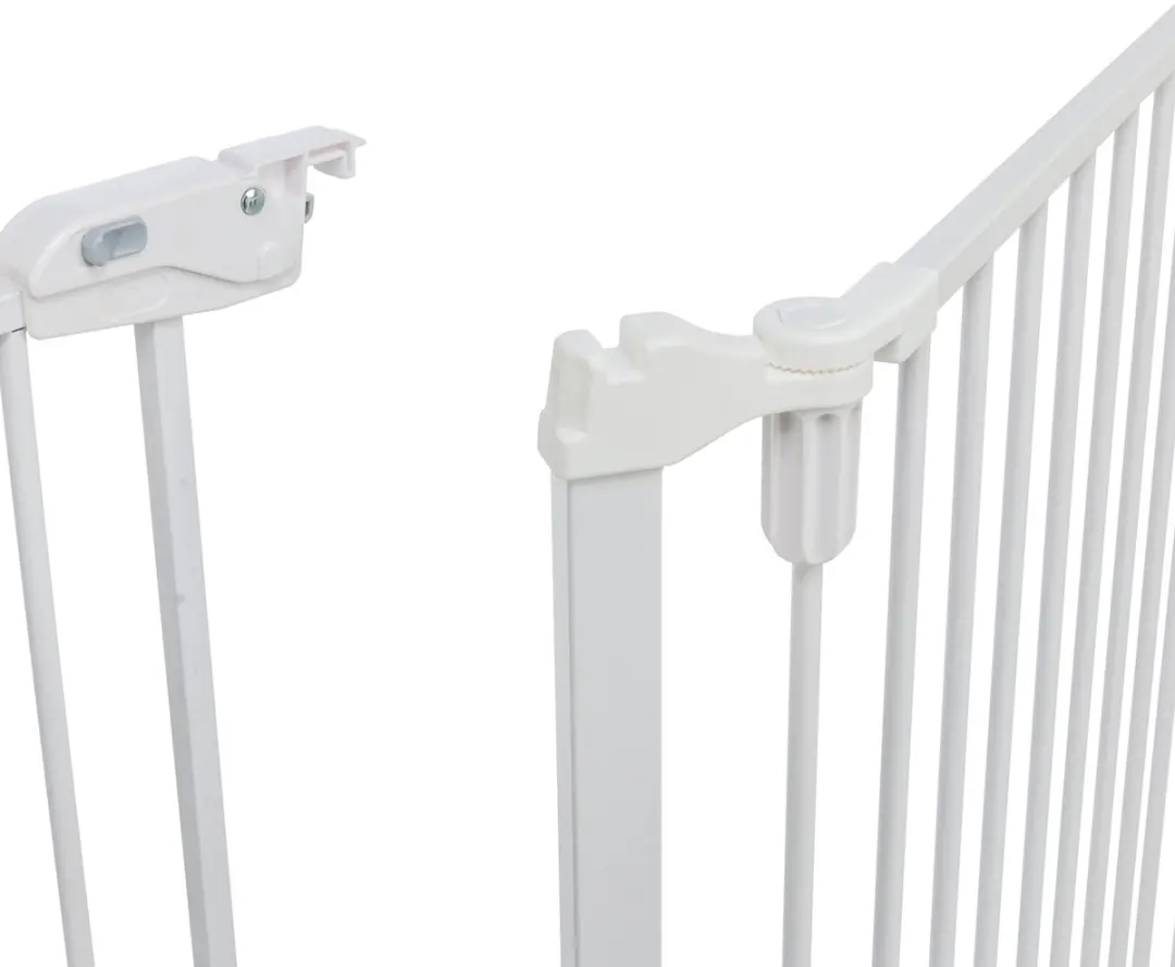 Trixie Afsluithek met deur 5-delig Metaal Wit 62,5-300x76,5cm - afbeelding 3 van 4