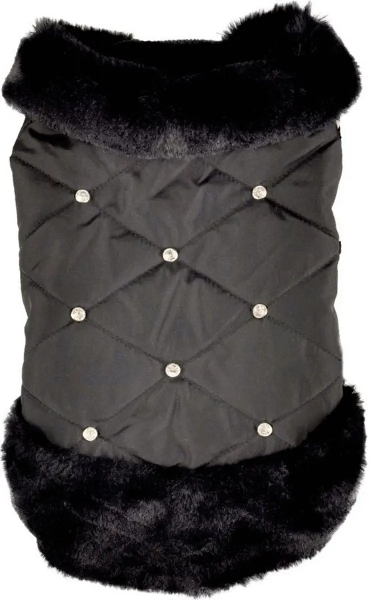 Flamingo Jas Coco Hondenkleding M - 25 cm Zwart