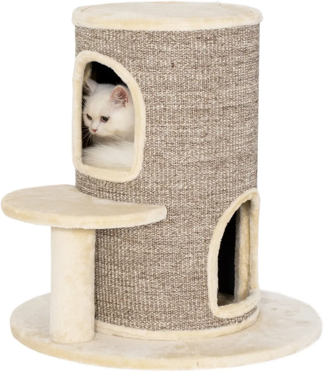 Pawhut Kattentoren Beige/Bruin 60x60x61cm