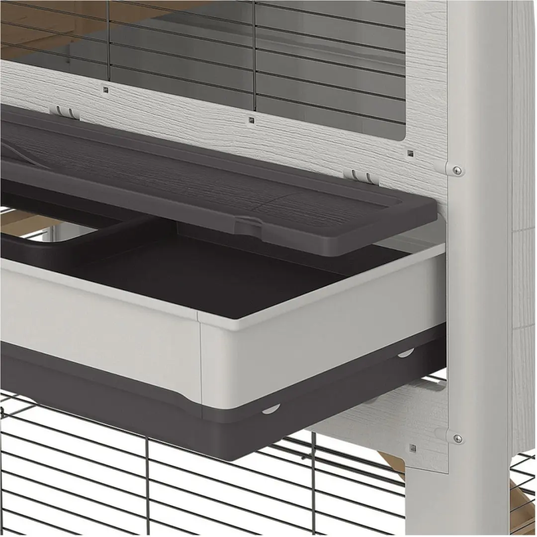 Ferplast Grand Lodge 120 Plus Konijnenhok 120x73x117cm - Grijs/Wit