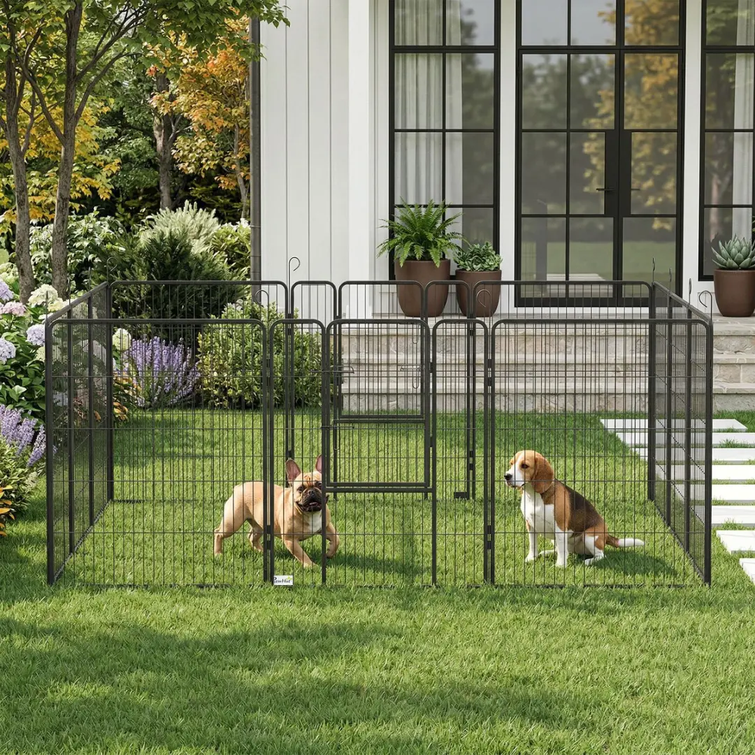Pawhut Huisdierenren Grijs - 240x240x100cm