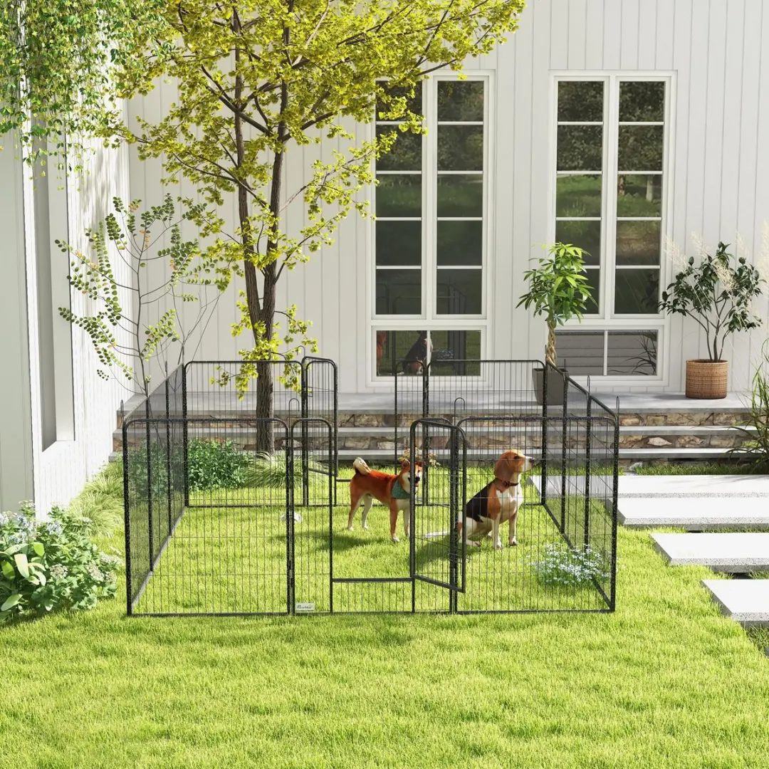 Pawhut Huisdierenren Grijs - 240x240x100cm