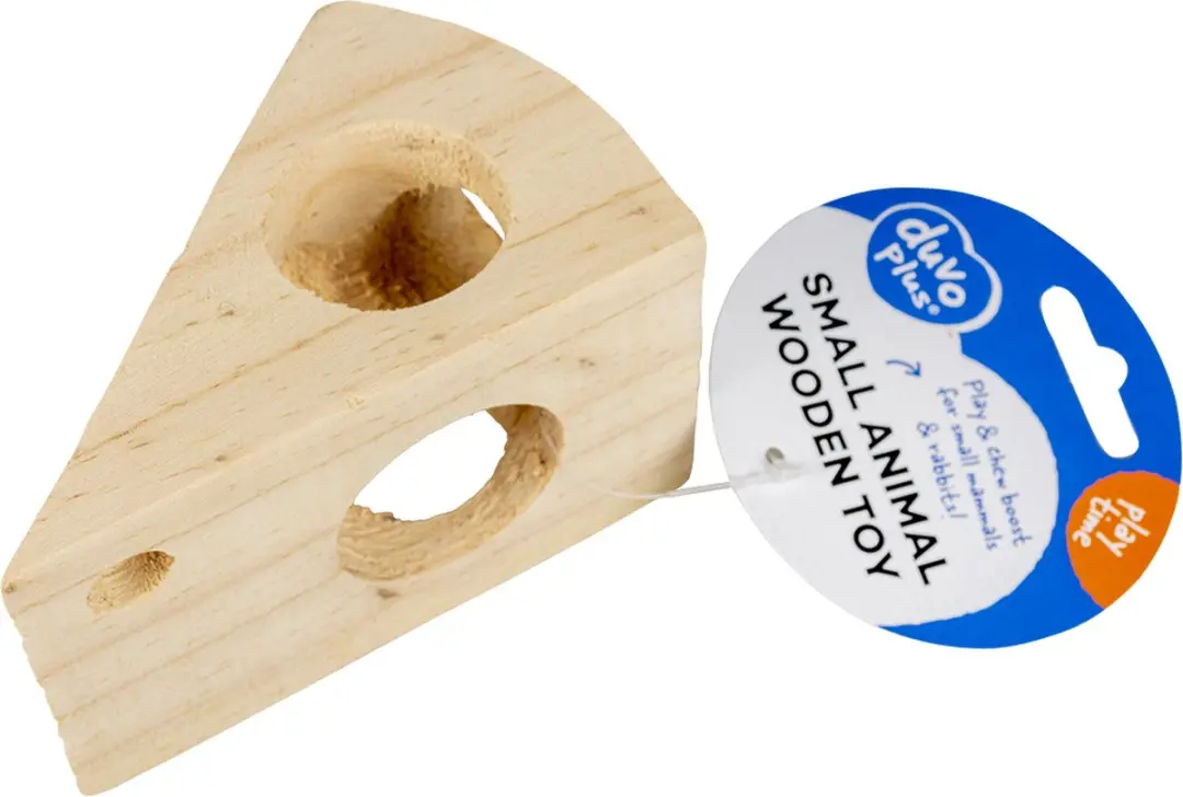 Duvo Houten Kaas Knaagdierenspeeltje - Bruin