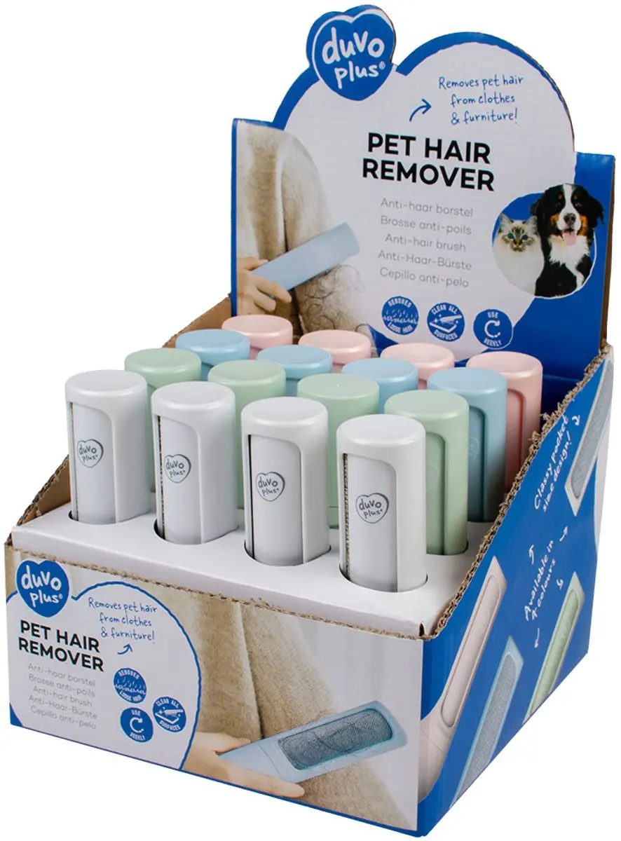 DuvoPlus Pet Hair Remover Anti-haar Borstel - Gemengde kleuren
