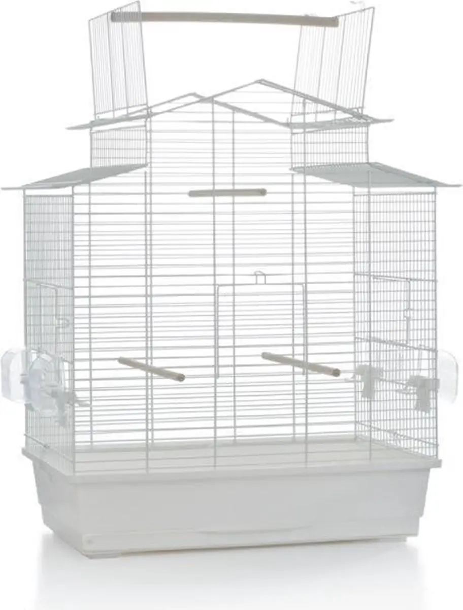Beeztees Iza 3 Vogelkooi - 59x38x65cm - Wit