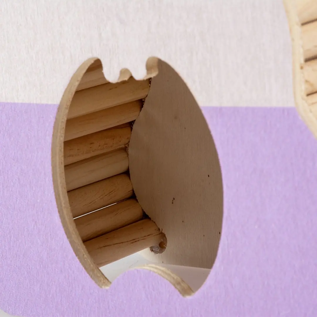 DuvoPlus Houten Speelhuis voor Konijnen 16,5x8,5x24cm - Meerkleurig