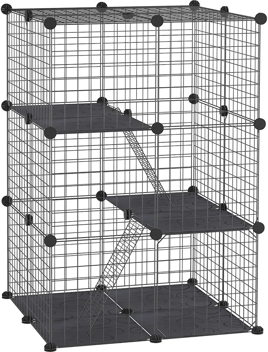 Pawhut Kooi voor kleine dieren 70x70x105cm