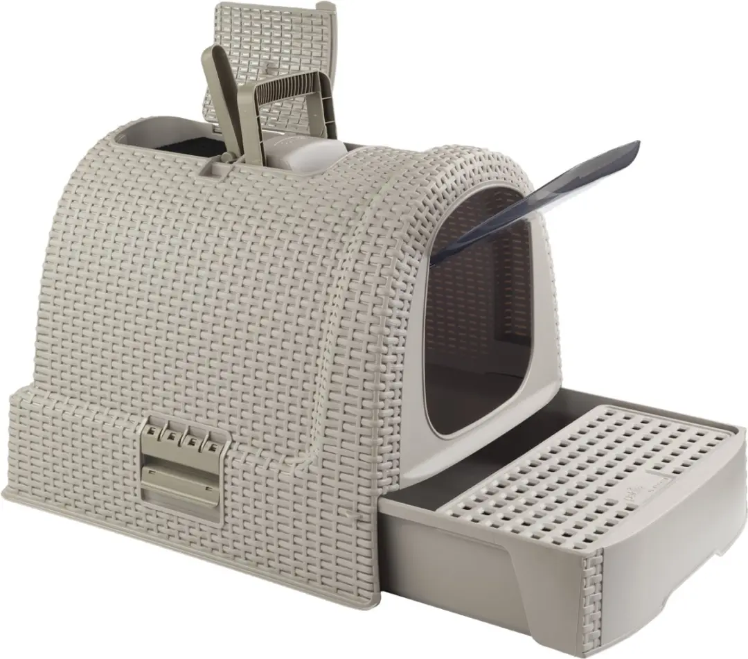 Curver Kattenbak met lade 51x38,5cm - Warm Grey - afbeelding 6 van 6