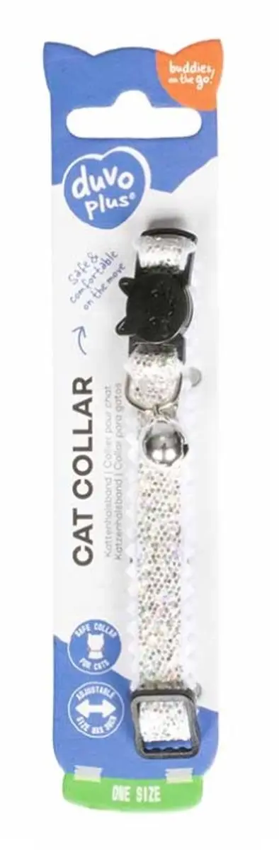 Duvo+ Kattenhalsband Glitter Diamanten 20-30cm/10mm - 1 Stuk