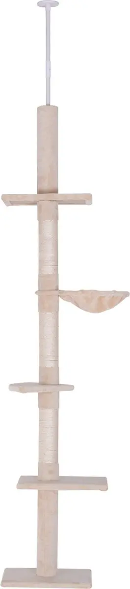 Pawhut Kattenboom 5 Niveau's - 5 Ligplekken - Ø30cm - Beige