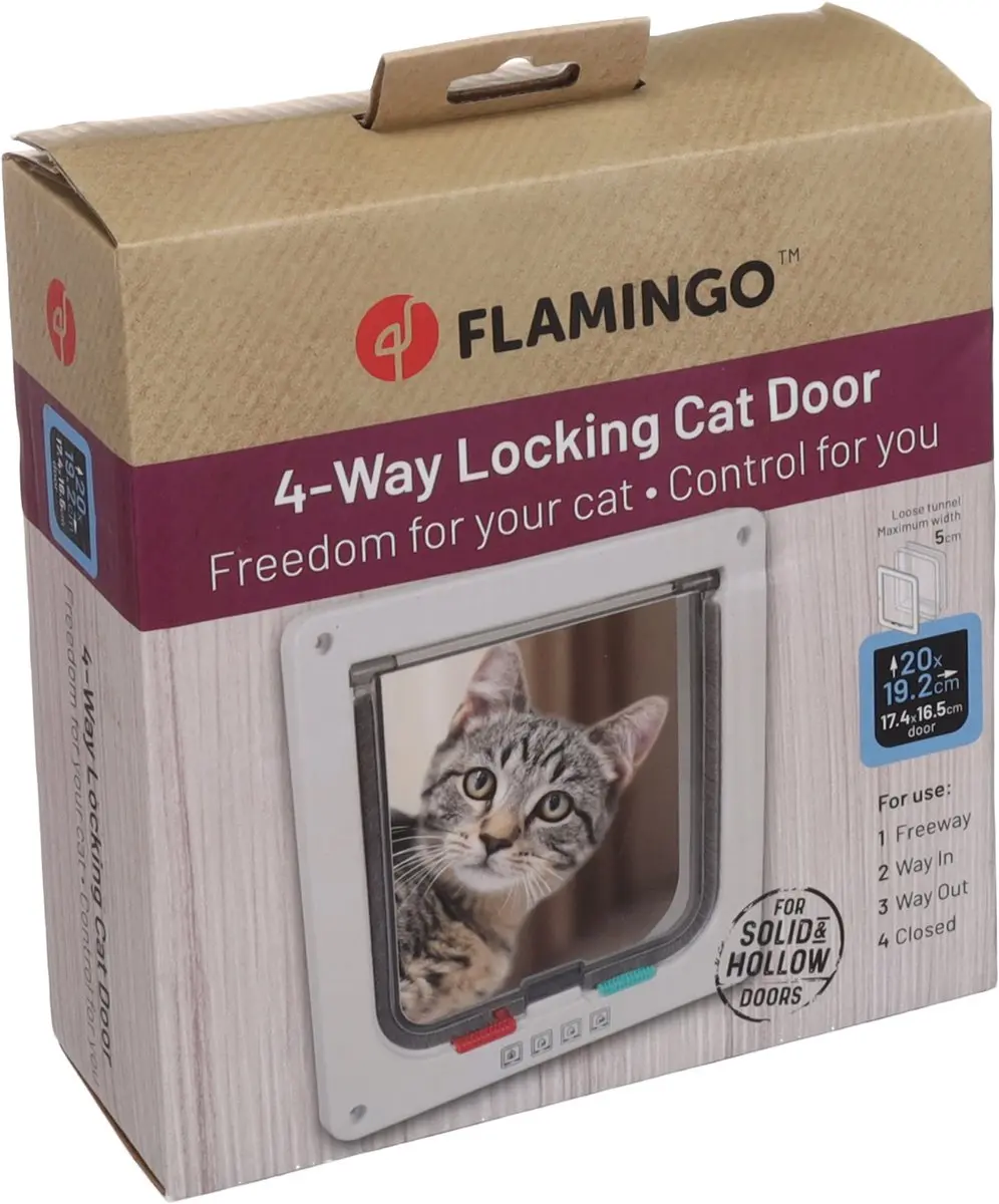 Flamingo Kattenluik & Tunnel 4-Standen Badi Wit