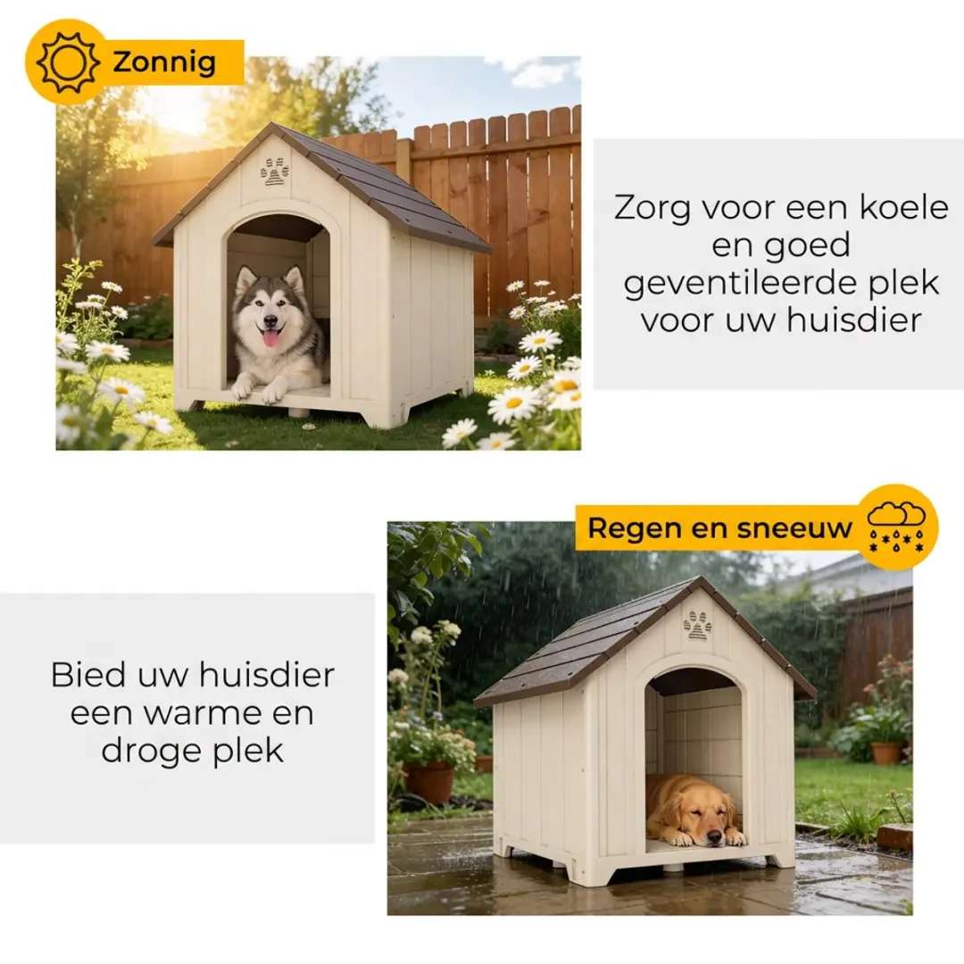 Homcom Weersbestendig Hondenhok 88x79x89cm