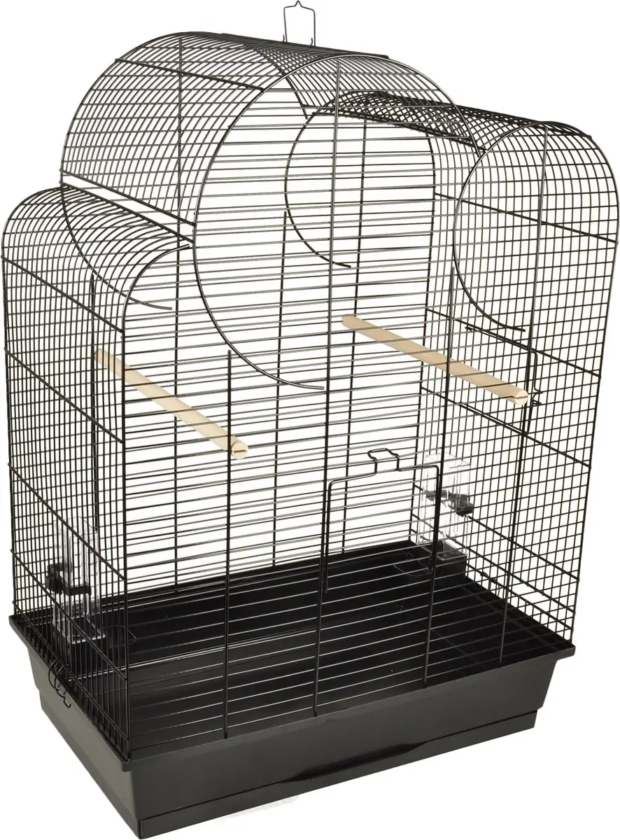 Flamingo Parkietenkooi Wammer 1 Zwart 54x34x75cm