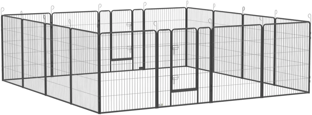 Pawhut Buitenverblijf 320x320x100cm - Grijs - afbeelding 6 van 6