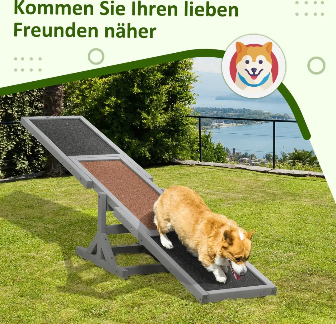 Pawhut Hundewippe D03-001V00 - Grijs
