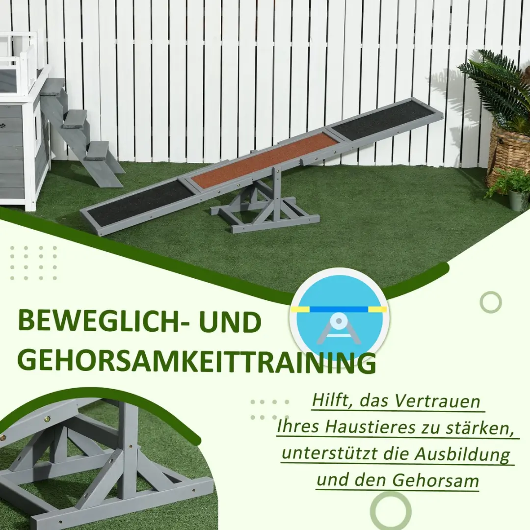 Pawhut Hundewippe D03-001V00 - Grijs