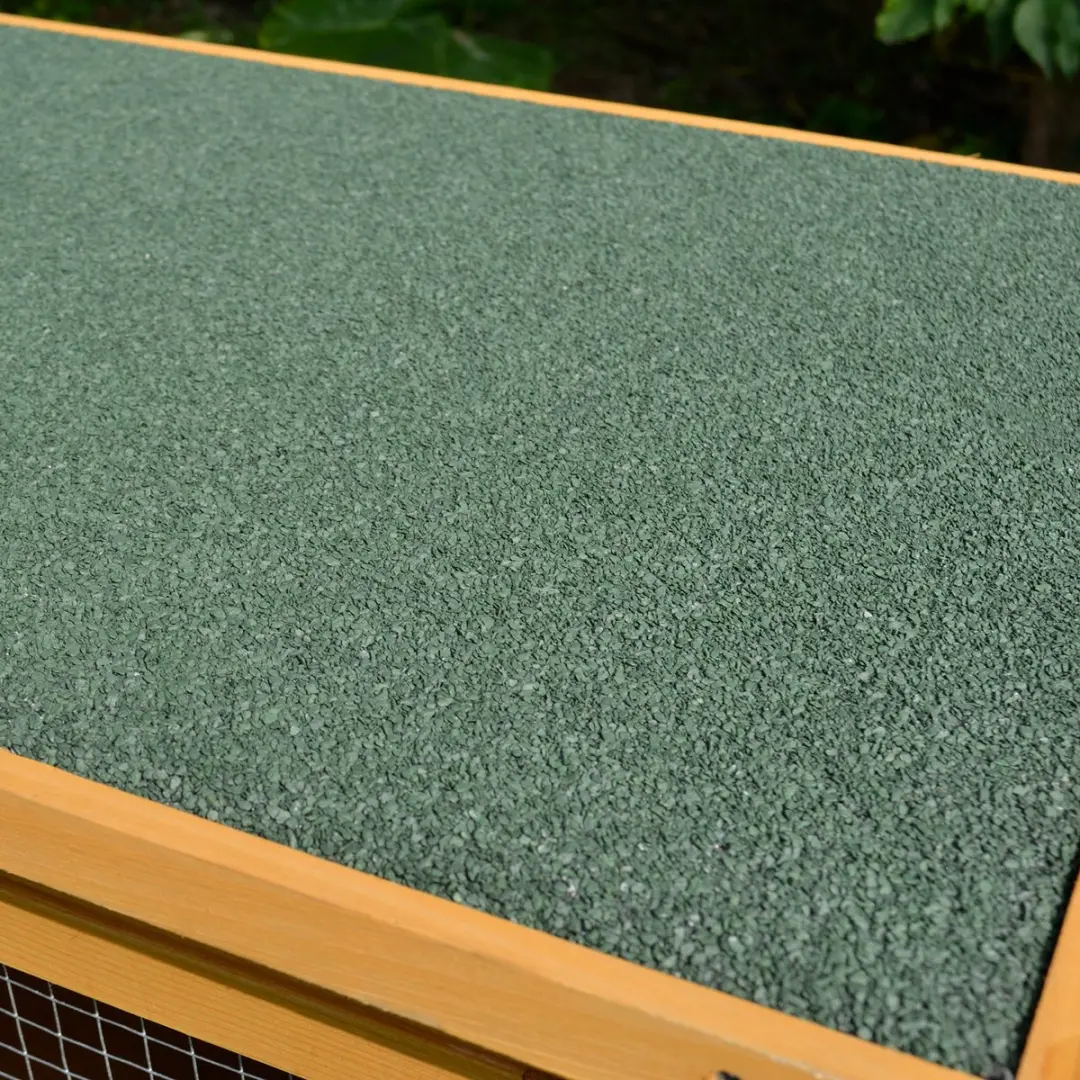 Pawhut Konijnenhok - 115x44x65cm Geel