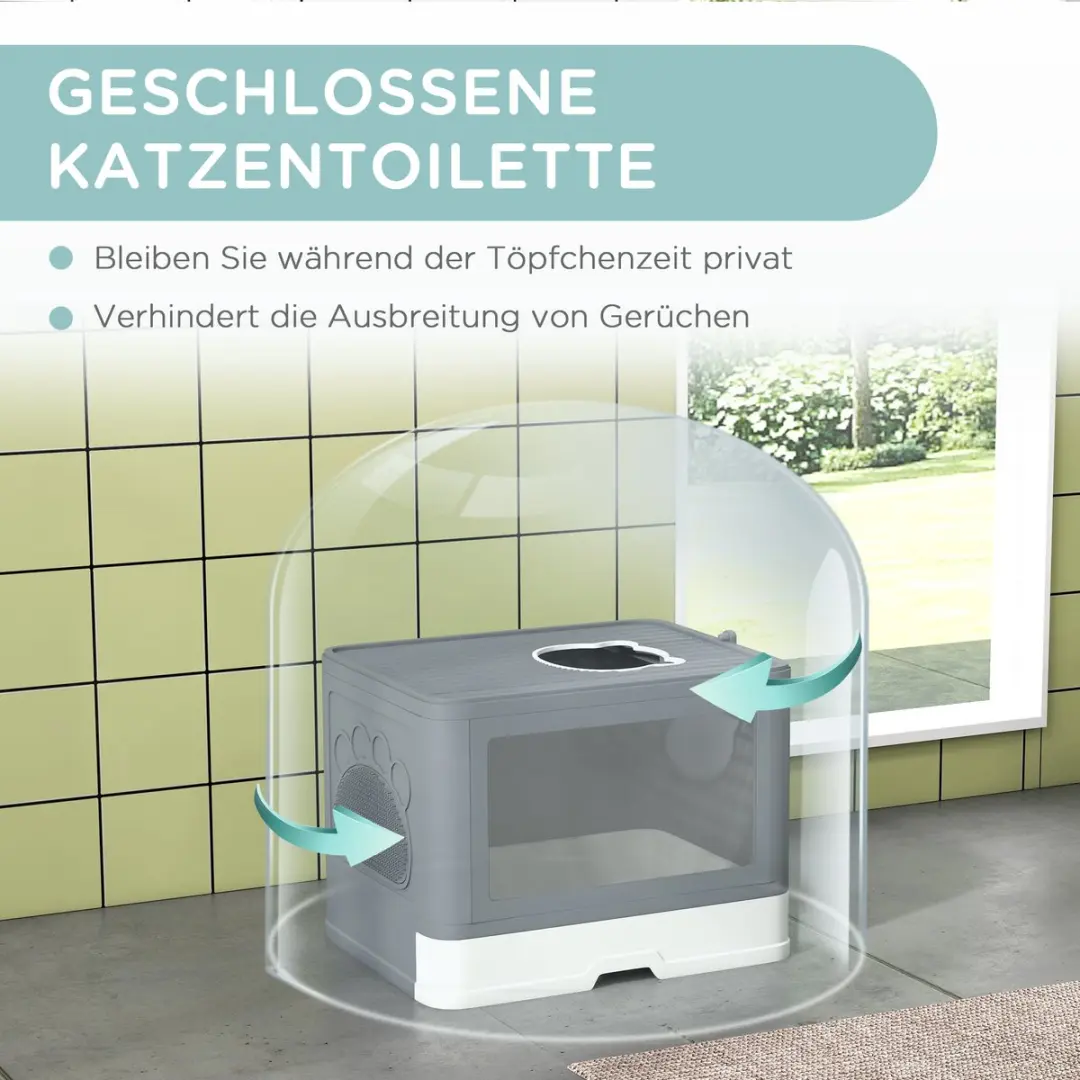 Pawhut D31-085V00 Kattenbak met schep