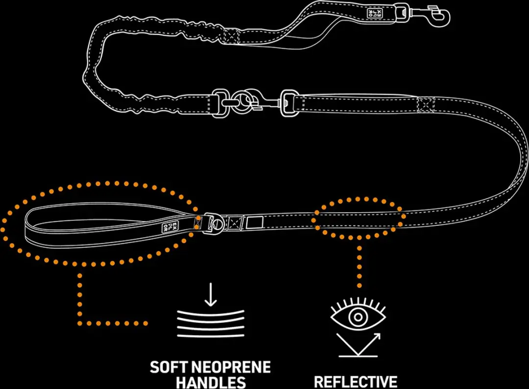 Duvo Duvoplus Ultimate Fit 2in1 Uitlaatriem Hond - 180cm x 25mm - Silver Reflective