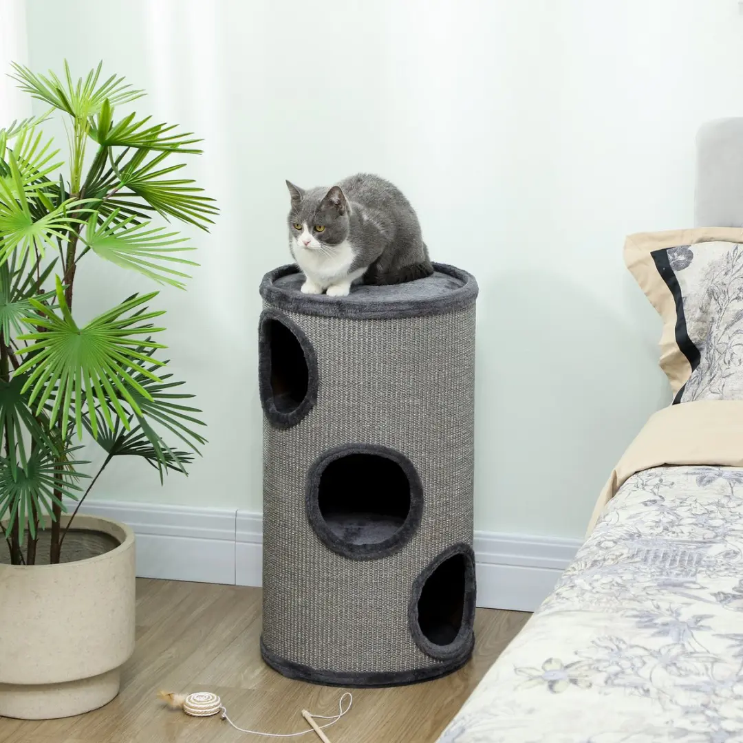 Pawhut Krabton met 3 Grotten D30-535V01 - 3 Ligplekken - Ø38cm