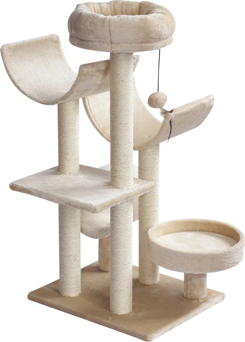 Pawhut Kattenboom D30-191 - 5 Niveaus - 4 Ligplekken