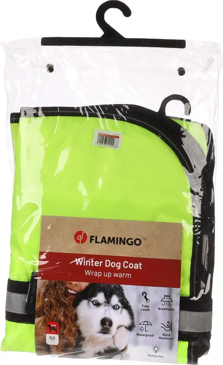 Flamingo Winterjas Eisbär Hondenjas - Maat 50cm - Fluogeel
