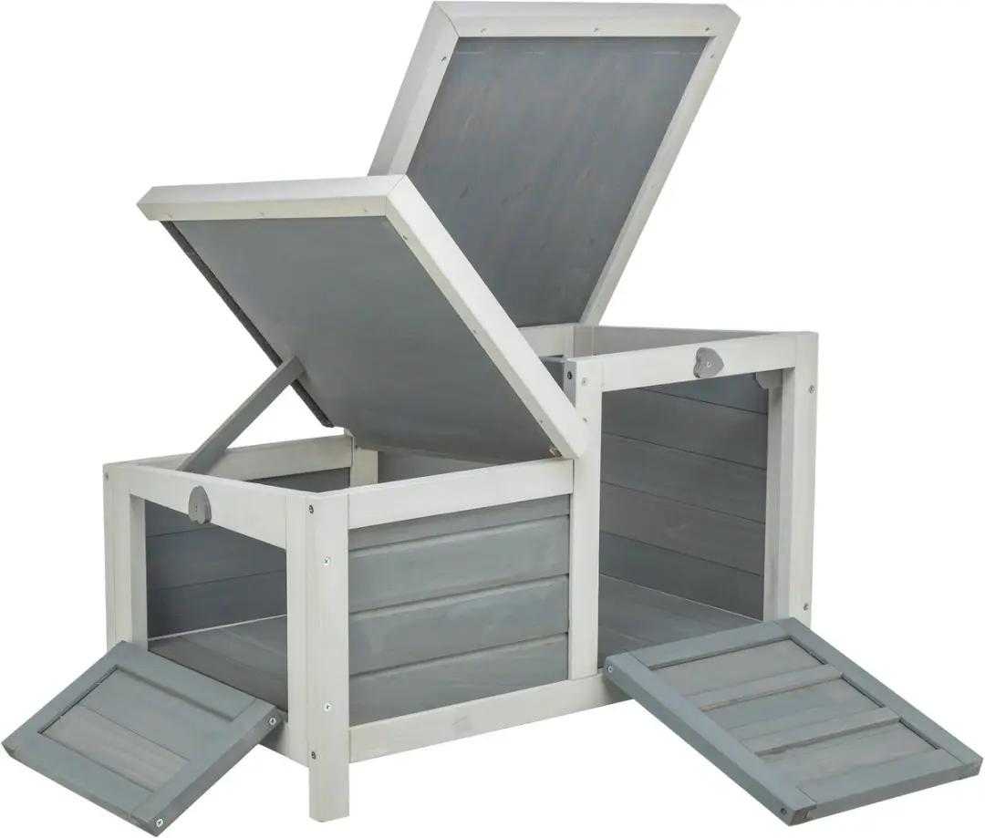 Trixie Knaagdierhuis Grijs/Wit 70x45x43cm - afbeelding 6 van 6