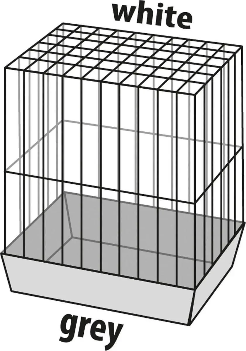 Flamingo Vogelkooi Wammer 1 - 54x34x75cm - Grijs/Wit