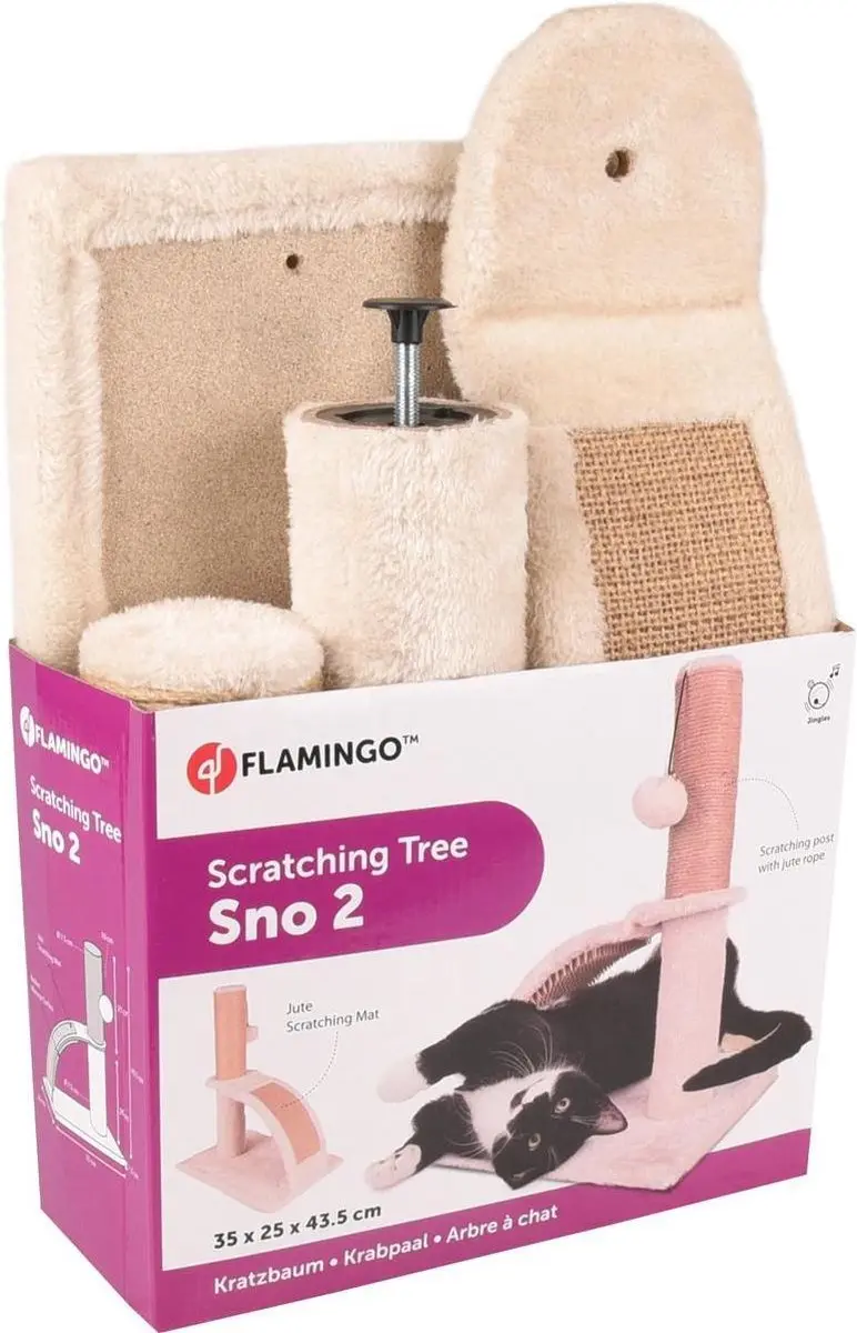 Flamingo Kattenkrabpaal Sno 35x25x43,5cm - Crème