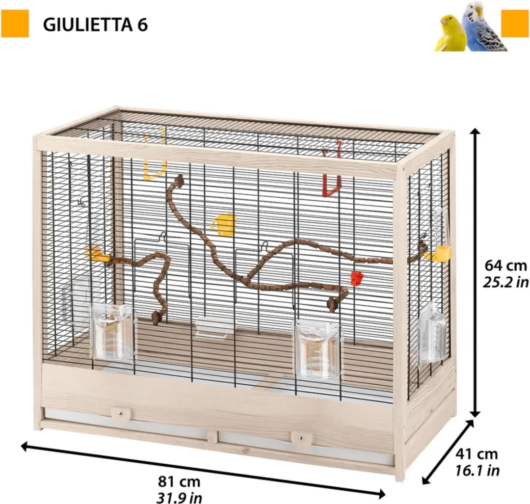 Ferplast Giulietta Vogelkooi 81x41x64cm - Zwart