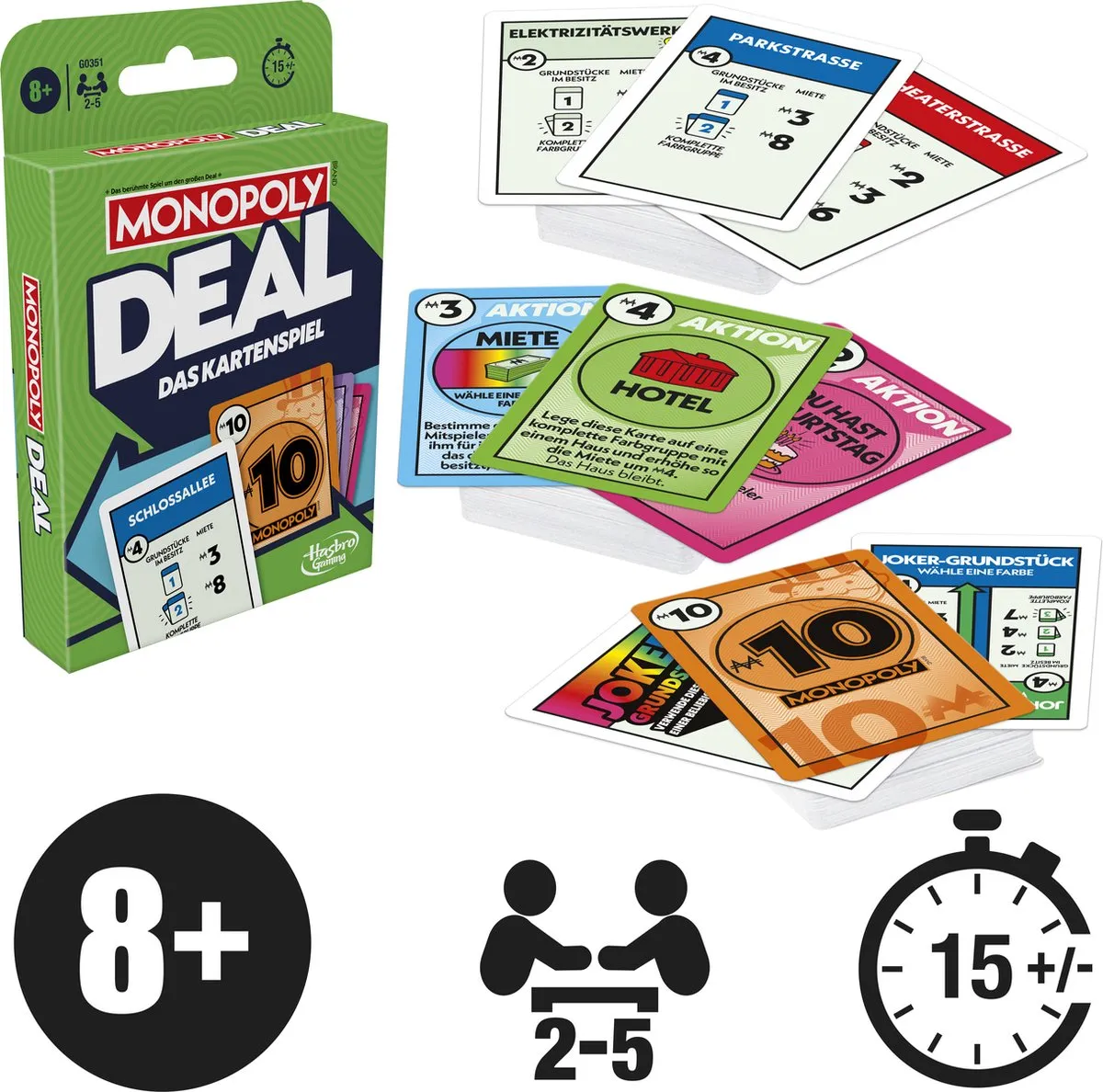 Hasbro Monopoly Deal Kaartspel - 6 Spelers