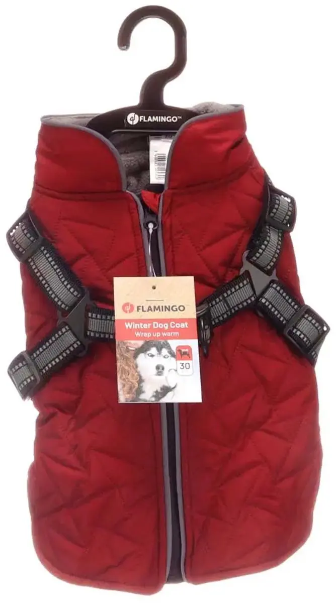 Flamingo Duker Hondenjas - Rood 40cm