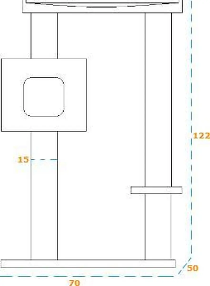Trixie Krabpaal Izan Antraciet 70x50x122cm - 3 Niveaus