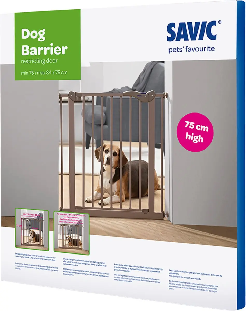Savic Dog Barrier Afsluithek - 74-84x75cm - Grijs