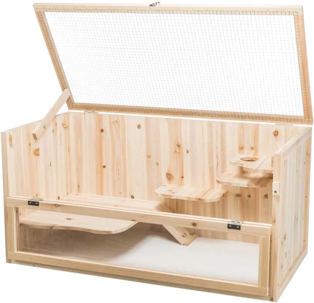 Trixie Knaagdierenkooi Hout 100x50x50cm - 3 Verd.