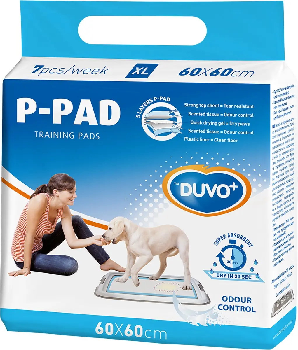 Duvo Dierentoilet P-pad X-large - 50 Stuks - 60x60cm