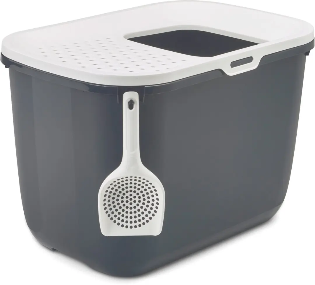Savic Hop In Kattenbak Antraciet/Wit 58,5x39x39,5cm