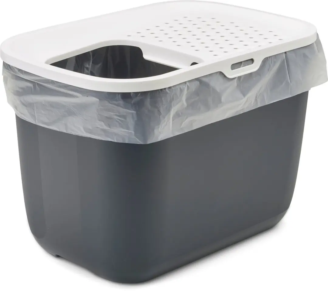 Savic Hop In Kattenbak Antraciet/Wit 58,5x39x39,5cm